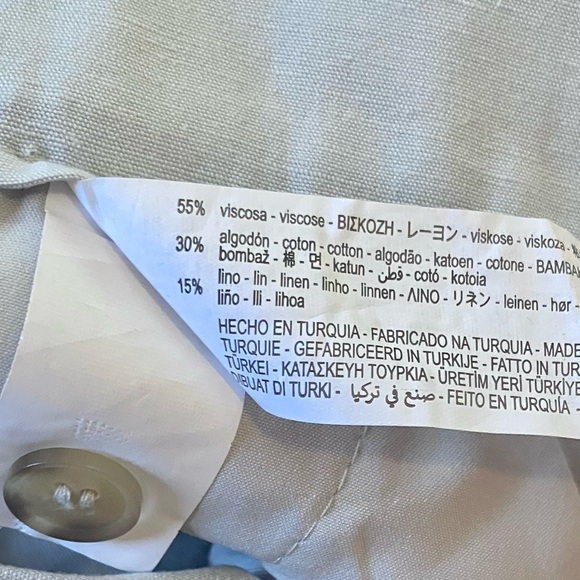 NWT Zara Wide Leg Pleated Trousers in Light Blue Sz S - Picture 8 of 8